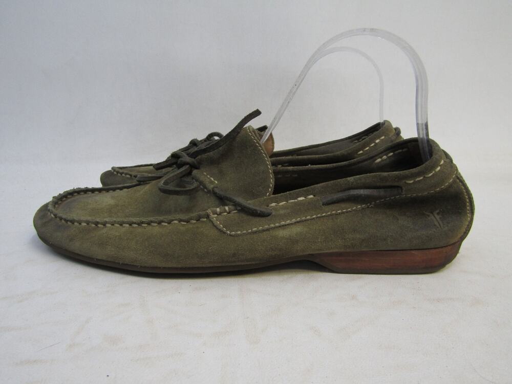 Frye Mens Size 10.5 Green Suede Oxford Casual Ankle Shoes